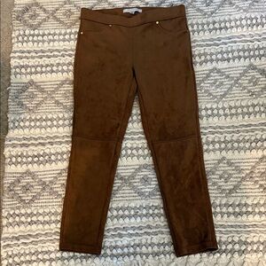 Marc New York Brown Faux Suede Skinny Leggings Pants Size S